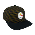 NFL (Logo 7) - Pittsburgh Steelers Embroidered Plaid Snapback Hat 1990s OSFA Vintage Retro Football
