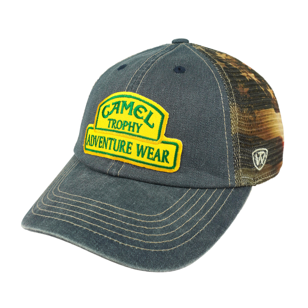 Vintage (Camel) - Camel Trophy Denim Mesh Trucker Hat 1990s OSFA Vintage Retro