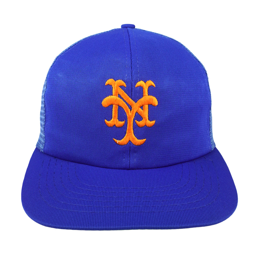 MLB - New York Mets Embroidered Snapback Trucker Hat 1990s OSFA Vintage Retro Baseball