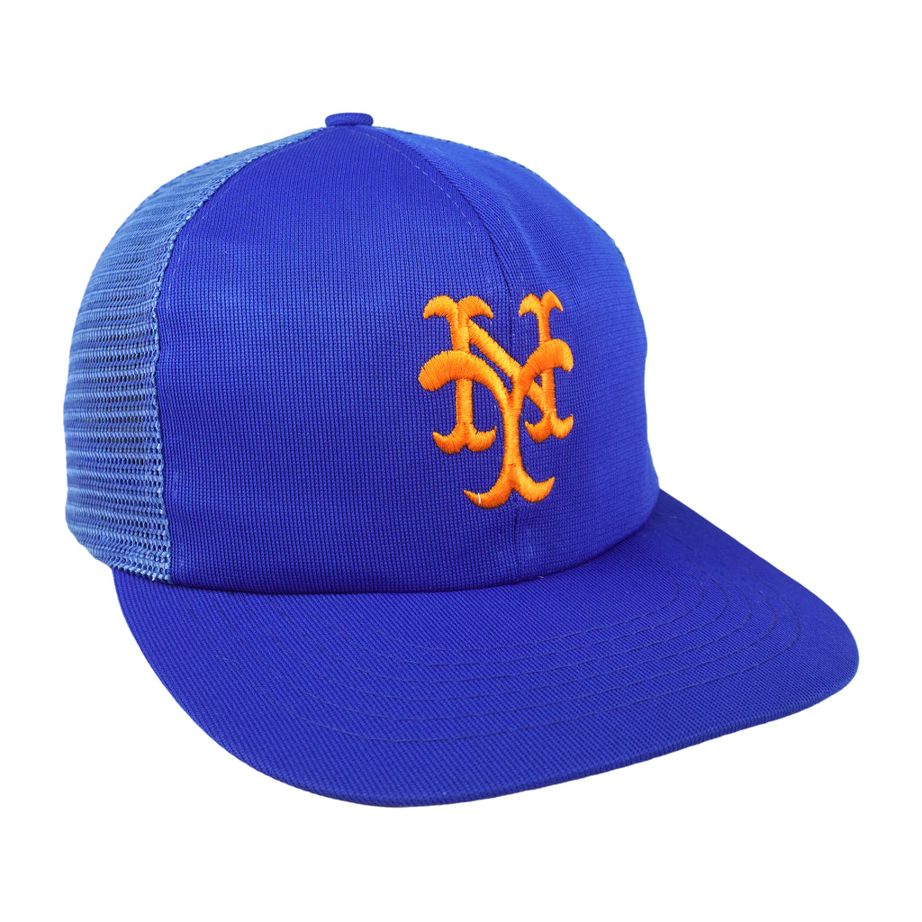 MLB - New York Mets Embroidered Snapback Trucker Hat 1990s OSFA Vintage Retro Baseball