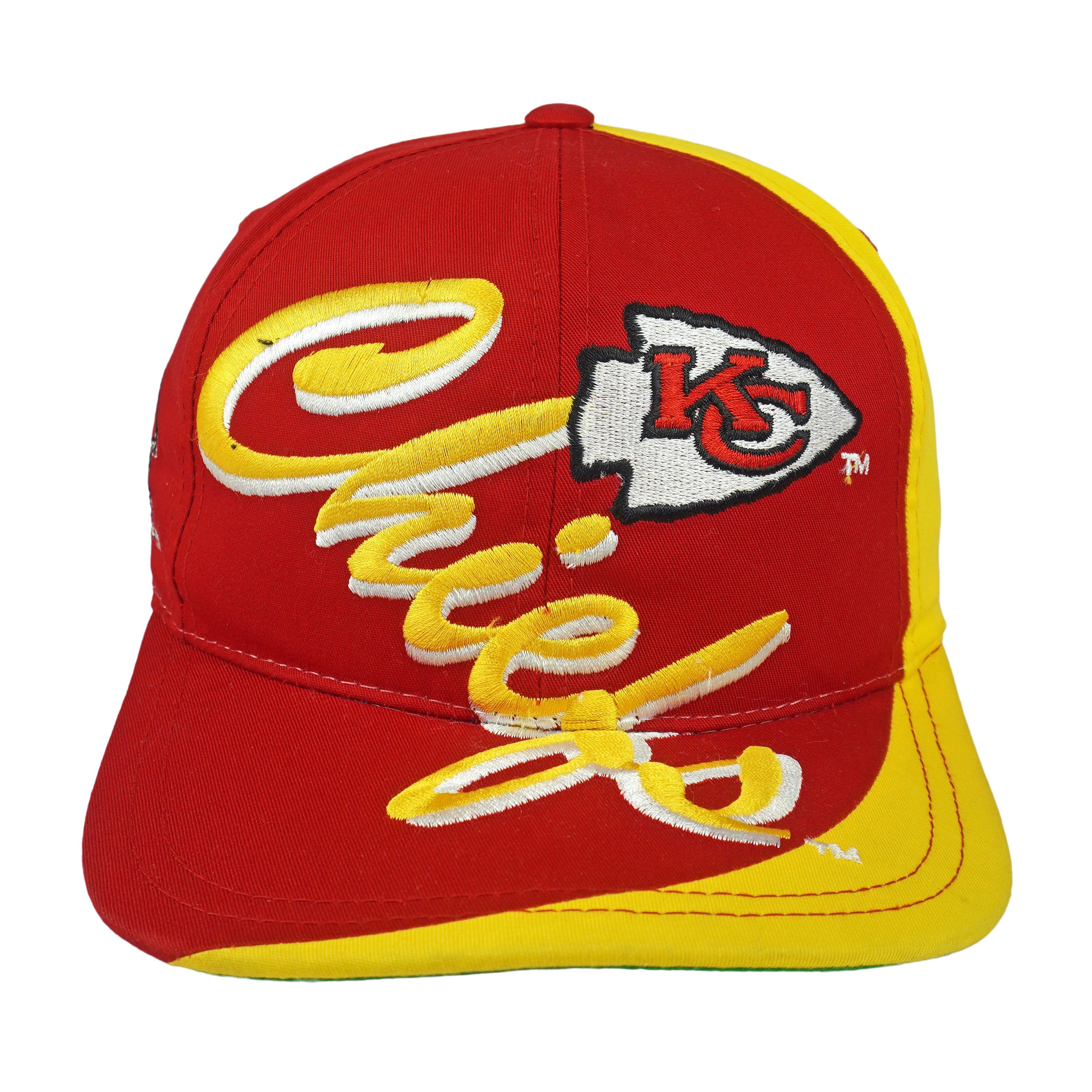 NFL - Kansas City Chiefs Embroidered Snapback Hat 1990s OSFA Vintage Retro Football