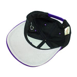MLB - Black & Purple Colorado Rockies Embroidered Snapback Hat 1990s OSFA Vintage Retro Baseball