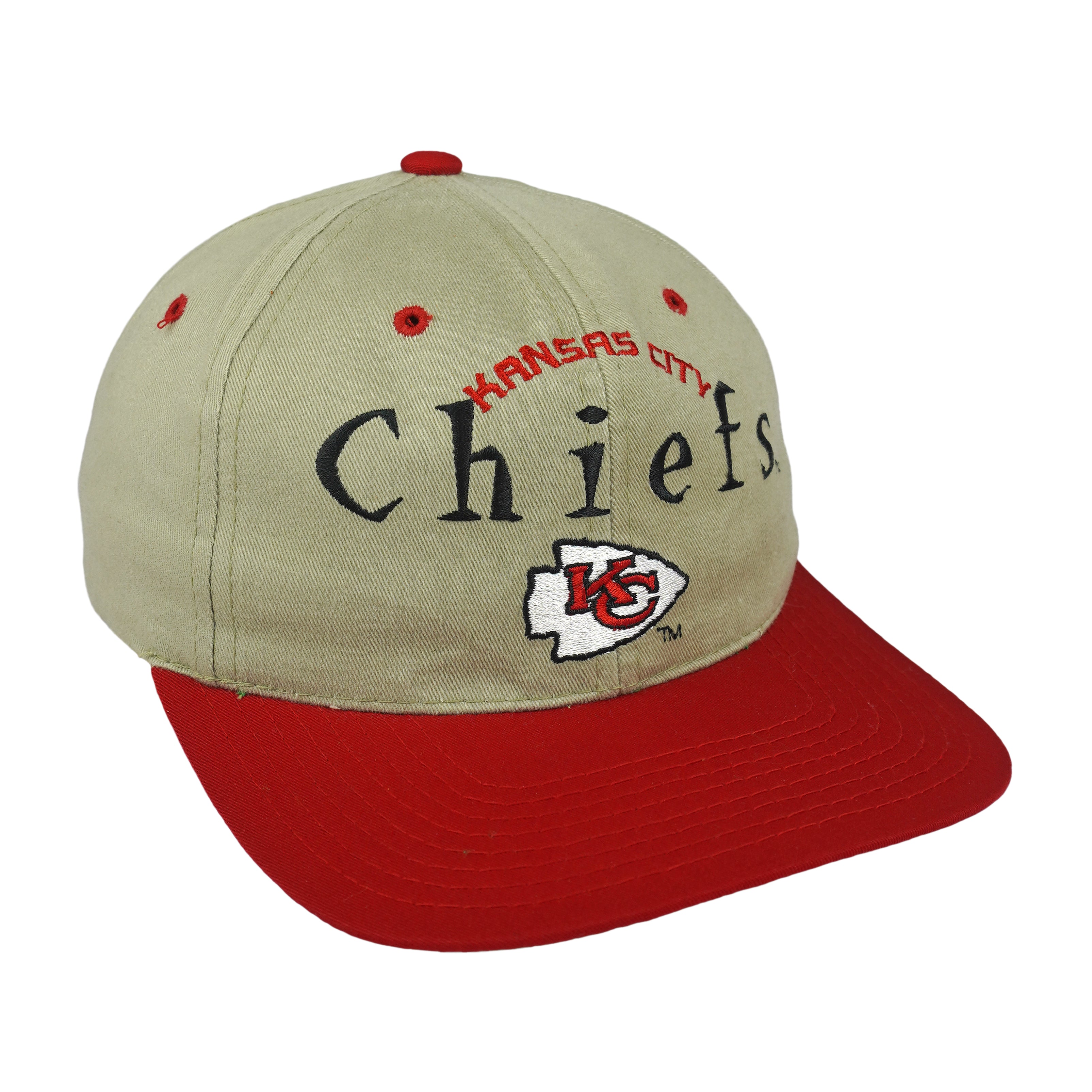 NFL (Drew Pearson) - Kansas City Chiefs Snapback Hat 1990s OSFA Vintage Retro Football