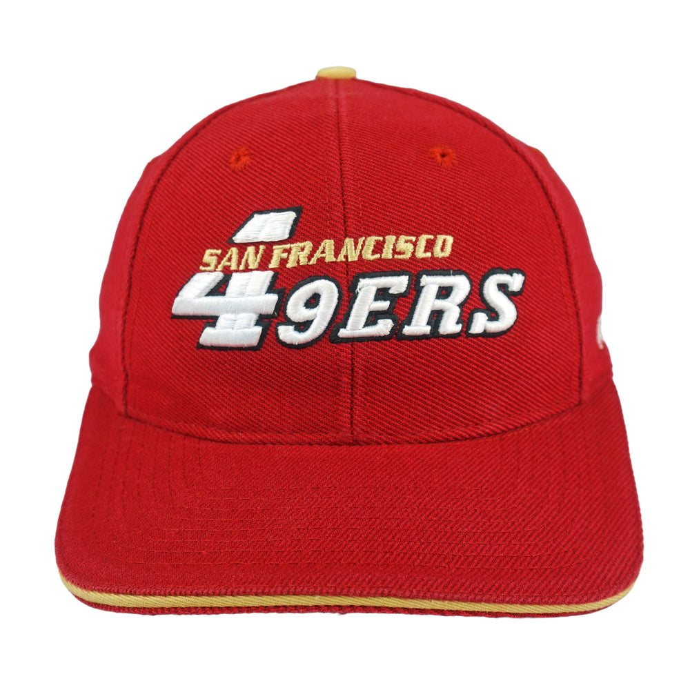 Puma - San Francisco 49ers Spell-Out Strapback Hat 1990s OSFA Vintage Retro Football
