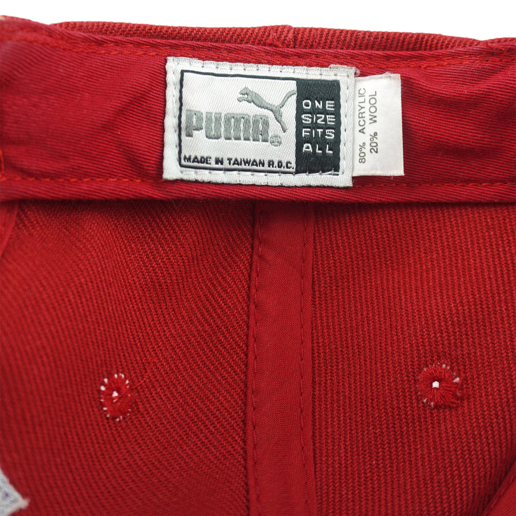 Puma - San Francisco 49ers Spell-Out Strapback Hat 1990s OSFA Vintage Retro Football