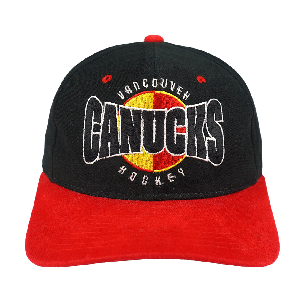 Starter - NHL Vancouver Canucks Big Spell-Out Snapback Hat 1990s OSFA Vintage Retro Hockey