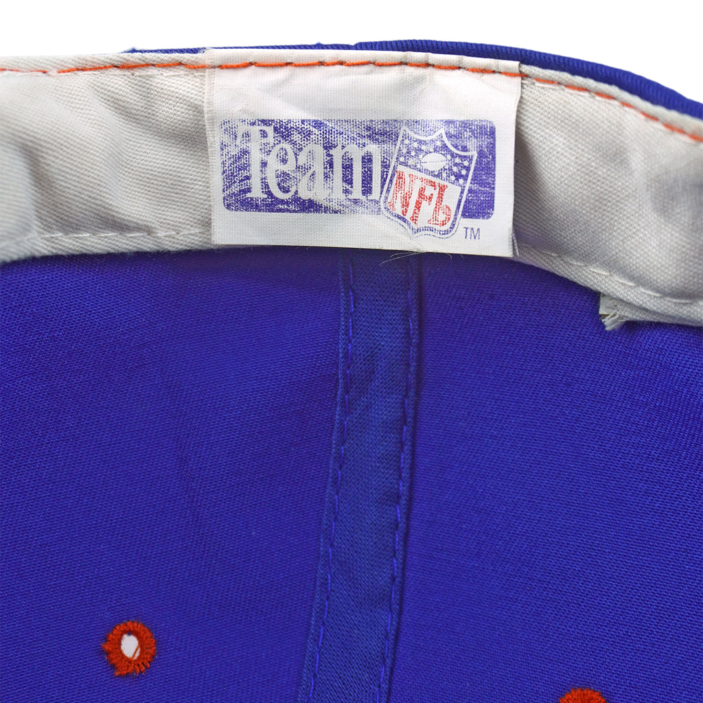 NFL (ANNCO) - Denver Broncos Spell-Out Snapback Hat 1990s OSFA Vintage Retro Football