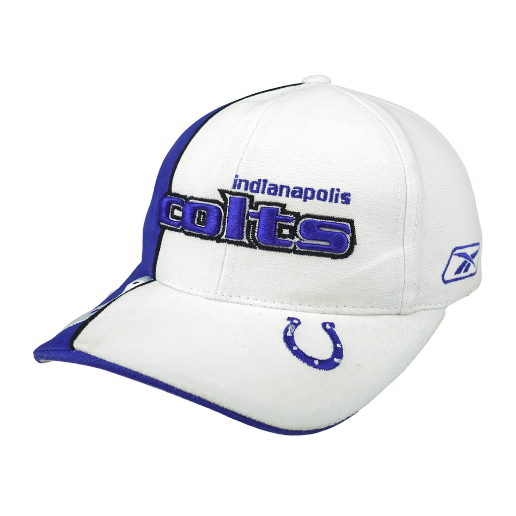 Reebok - NFL Indianapolis Colts Embroidered Strapback Hat 1990s OSFA Vintage Retro Football