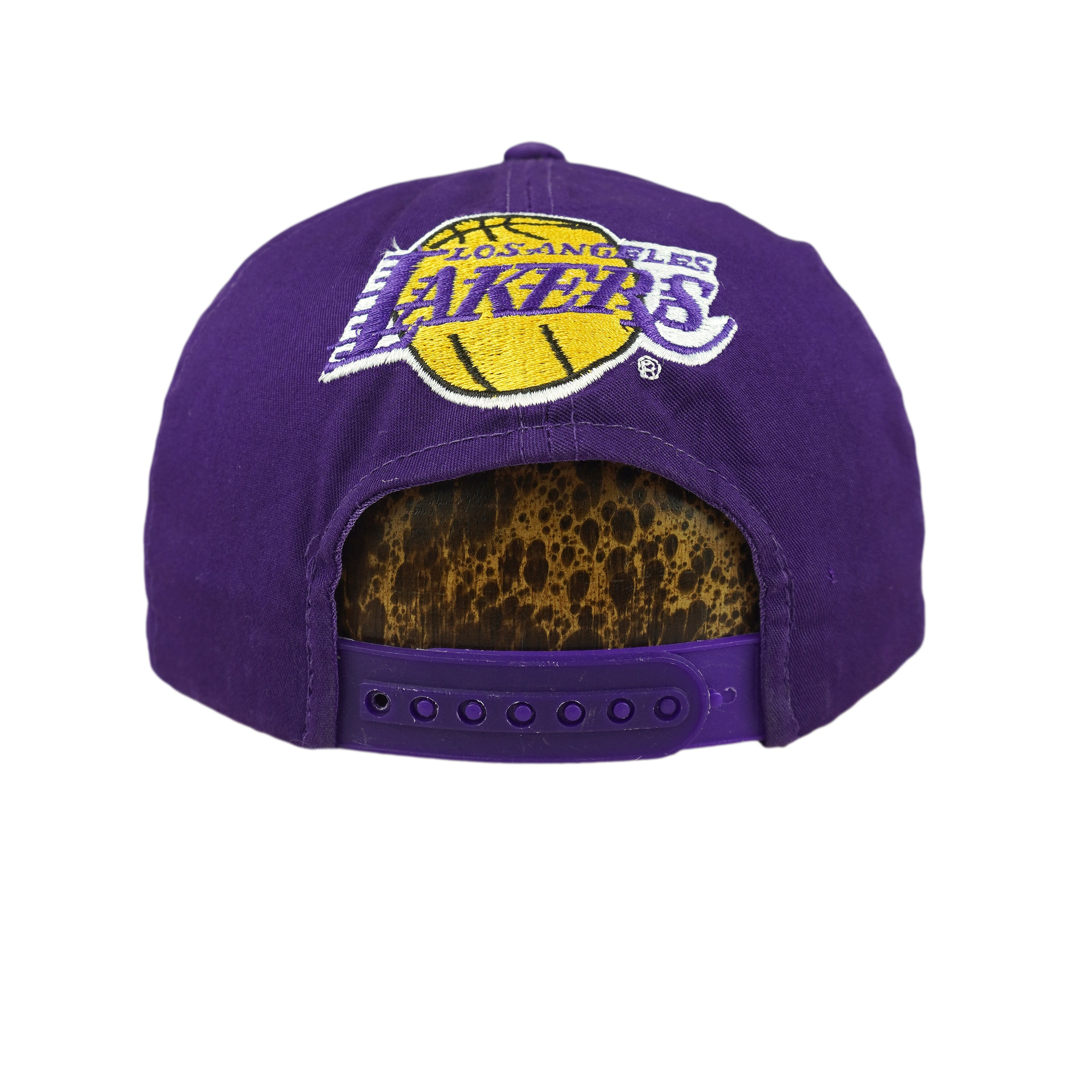 NBA - Los Angeles Lakers Spell-Out Snapback Hat 1990s OSFA Vintage Retro Basketball