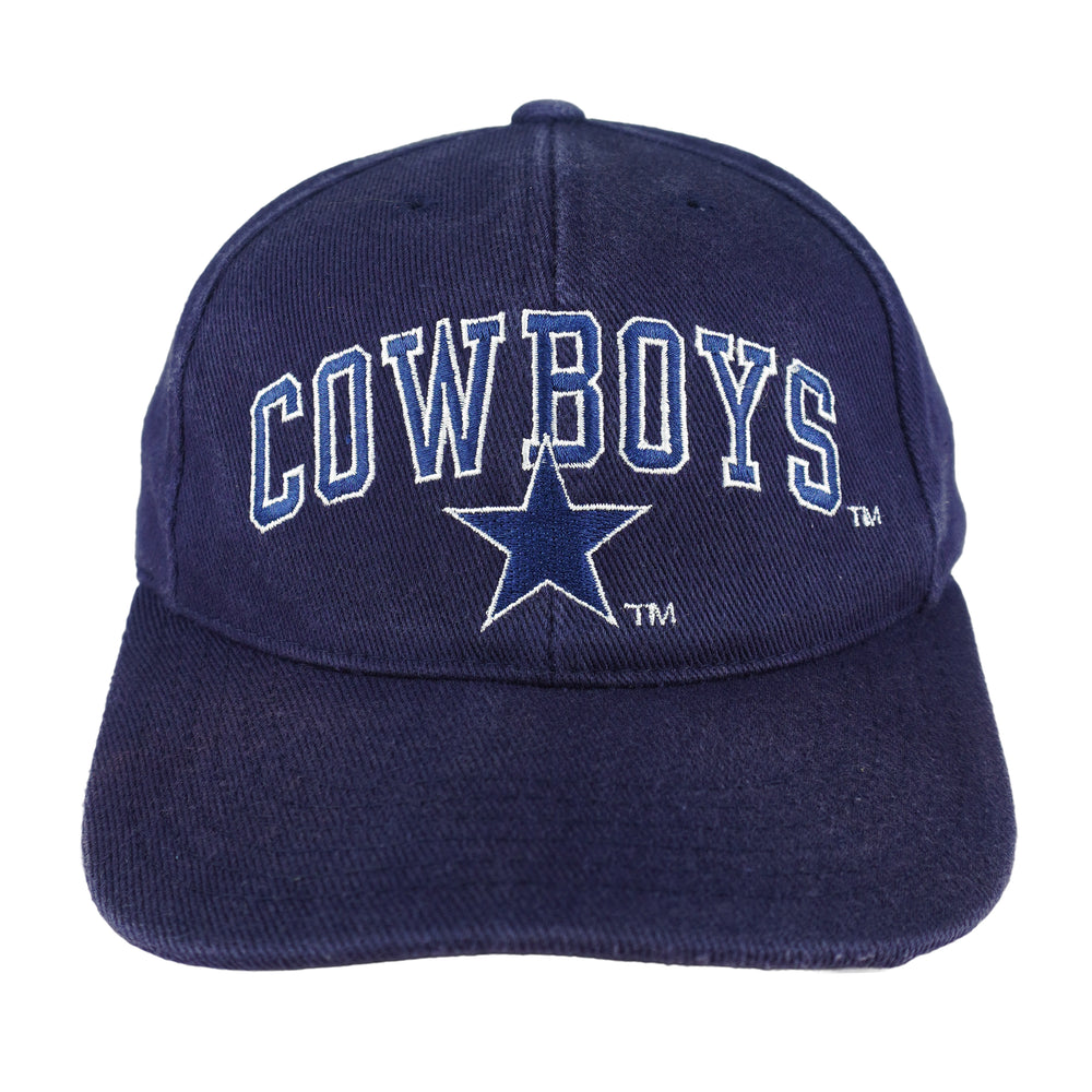 NFL (American Needle) - Blue Dallas Cowboys Snapbcak Hat 1990s OSFA Vintage Retro Football