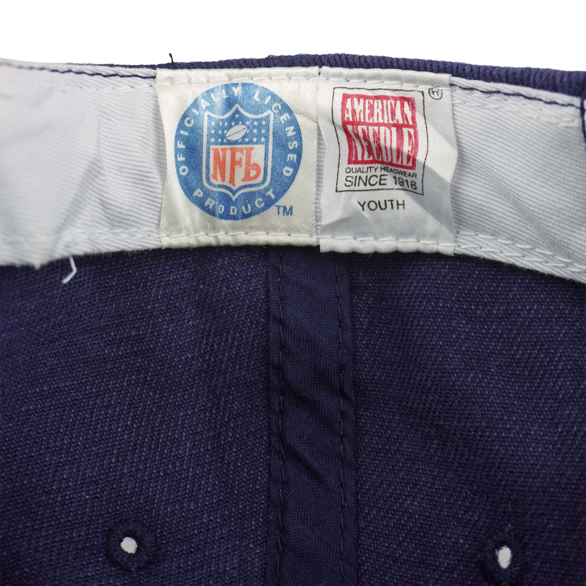 NFL (American Needle) - Blue Dallas Cowboys Snapbcak Hat 1990s OSFA Vintage Retro Football