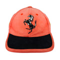 Ferrari - Embroidered Big Logo Strapback Hat 1990s OSFA Vintage Retro