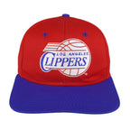 NBA (Logo 7) - Los Angeles Clippers Spell-Out Snapback Hat 1990s OFSA Vintage Retro Basketball