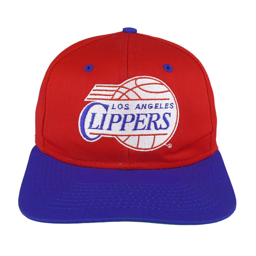 NBA (Logo 7) - Los Angeles Clippers Spell-Out Snapback Hat 1990s OFSA Vintage Retro Basketball