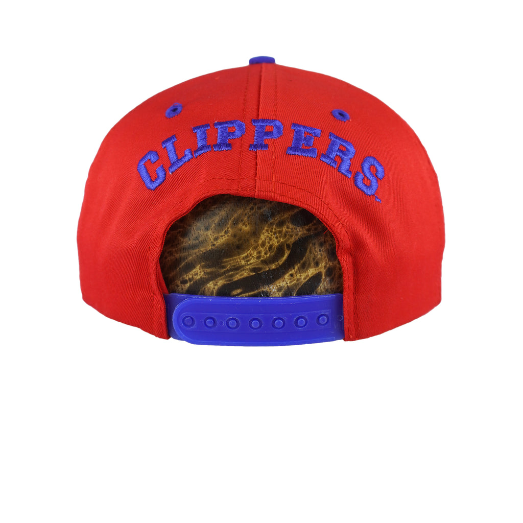 NBA (Logo 7) - Los Angeles Clippers Spell-Out Snapback Hat 1990s OFSA Vintage Retro Basketball