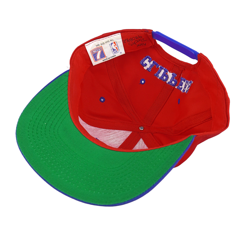 NBA (Logo 7) - Los Angeles Clippers Spell-Out Snapback Hat 1990s OFSA Vintage Retro Basketball