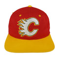 NHL (Sports Specialties) - Calgary Flames Embroidered Snapback Hat 1990s OSFA Vintage Retro Hockey