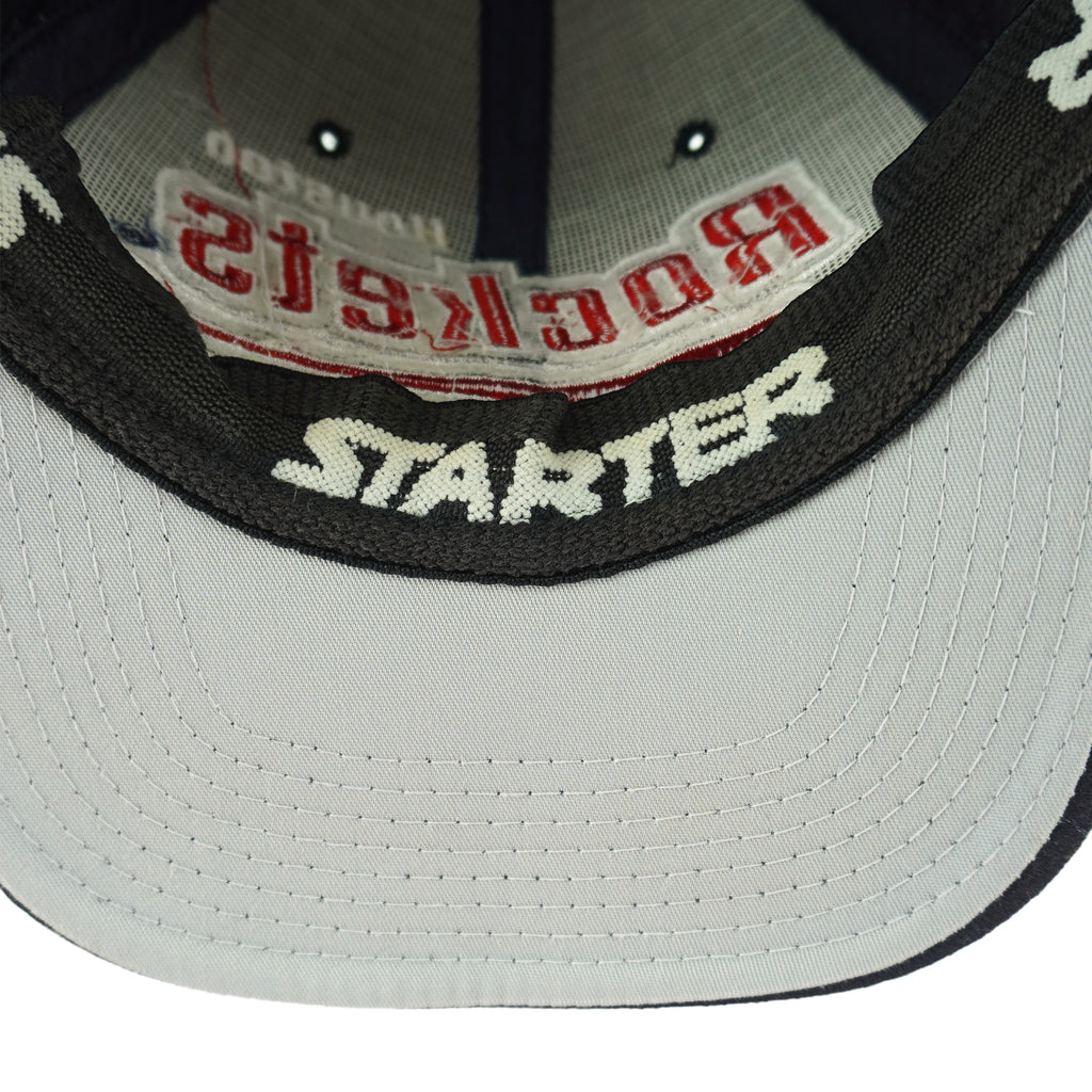 Starter - NBA Houston Rocket Embroidered Fitted Hat 1990s OSFA Vintage Retro Basketball