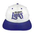 NFL (Modern) - Detroit Lions Embroidered Leather SnapBack Hat 1990s OSFA Vintage Retro Football