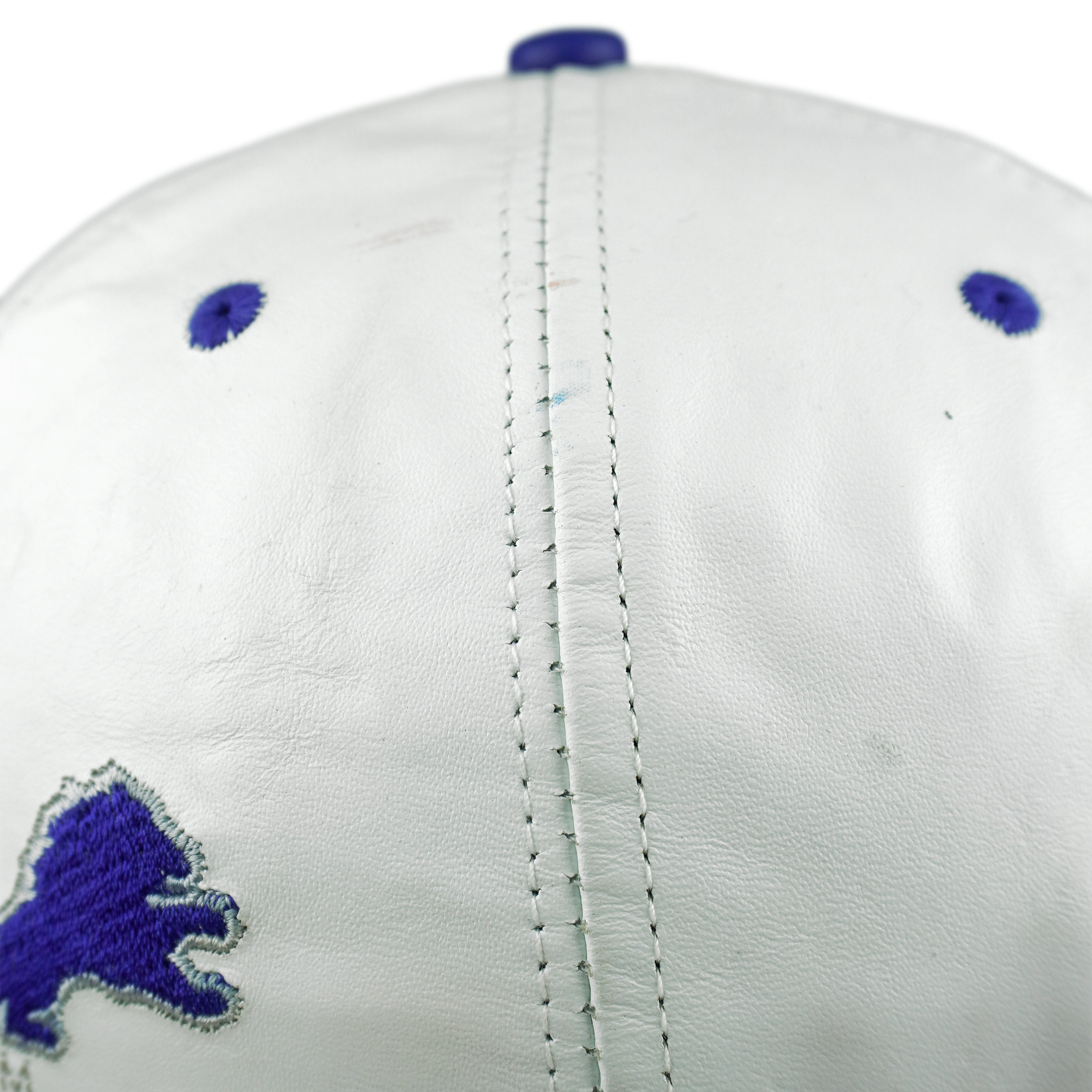 NFL (Modern) - Detroit Lions Embroidered Leather SnapBack Hat 1990s OSFA Vintage Retro Football