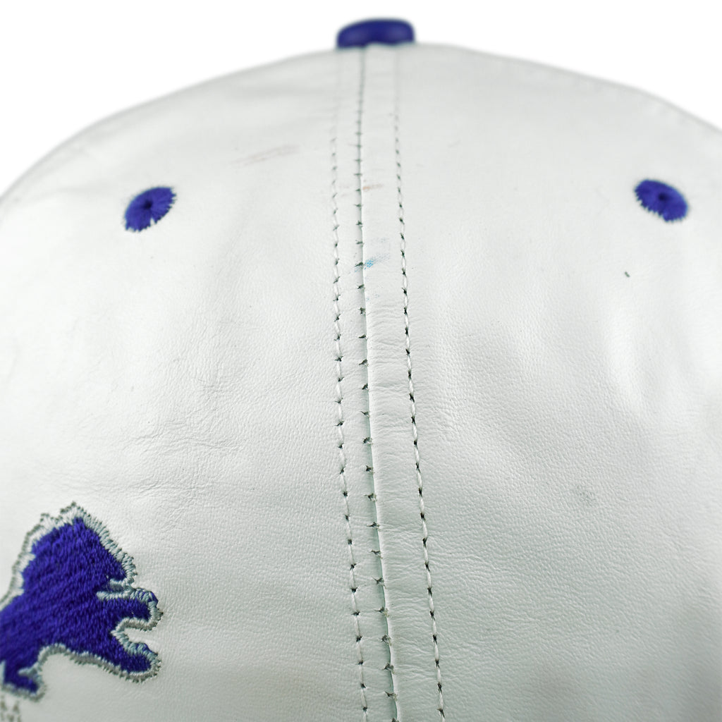 NFL (Modern) - Detroit Lions Embroidered Leather SnapBack Hat 1990s OSFA Vintage Retro Football