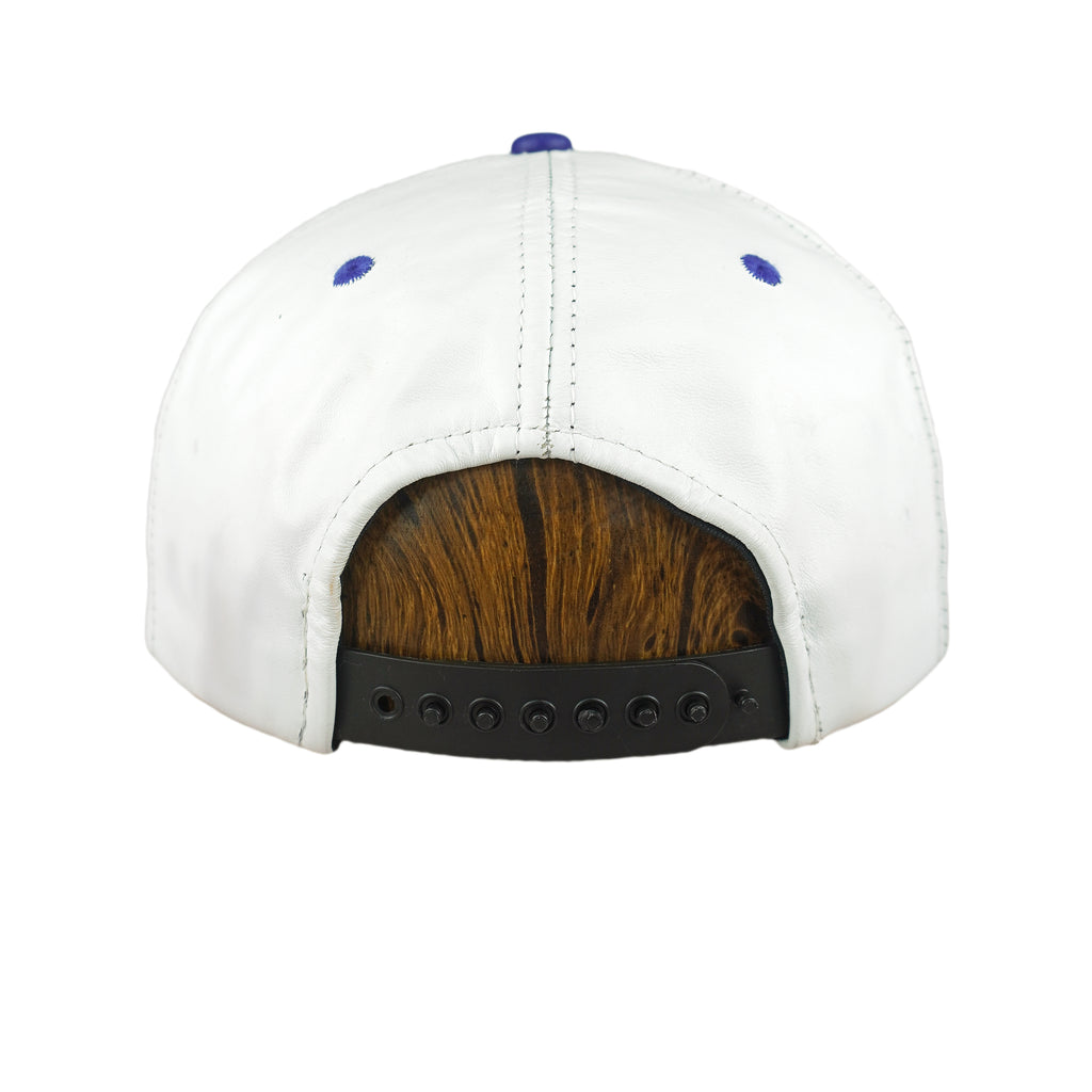NFL (Modern) - Detroit Lions Embroidered Leather SnapBack Hat 1990s OSFA Vintage Retro Football