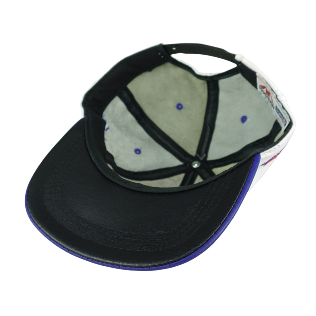 NFL (Modern) - Detroit Lions Embroidered Leather SnapBack Hat 1990s OSFA Vintage Retro Football