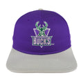NBA (AJD) -  Milwaukee Bucks Embroidered Snapback Hat 1990s OSFA Vintage Retro Basketball