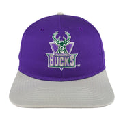 NBA (AJD) -  Milwaukee Bucks Embroidered Snapback Hat 1990s OSFA Vintage Retro Basketball