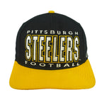 NFL (Apex One) - Pittsburgh Steelers Embroidered Snapback Hat 1990s OSFA Vintage Retro Football