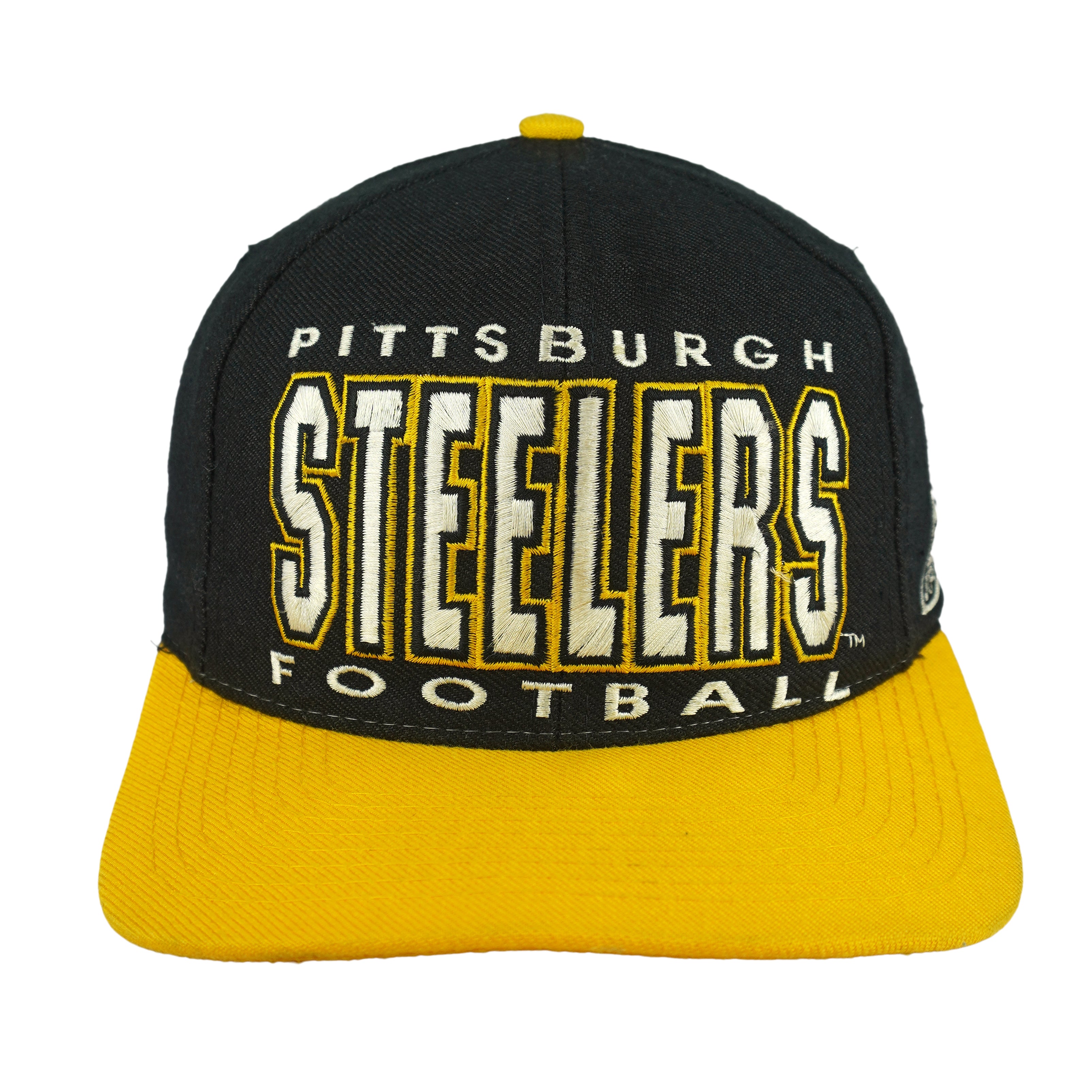 NFL (Apex One) - Pittsburgh Steelers Embroidered Snapback Hat 1990s OSFA Vintage Retro Football
