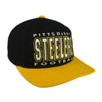 NFL (Apex One) - Pittsburgh Steelers Embroidered Snapback Hat 1990s OSFA Vintage Retro Football