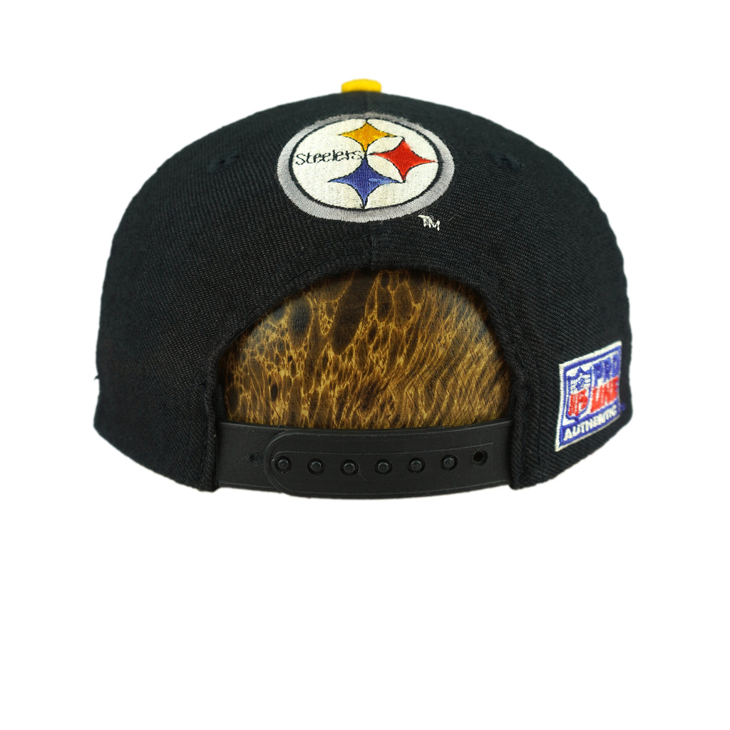 NFL (Apex One) - Pittsburgh Steelers Embroidered Snapback Hat 1990s OSFA Vintage Retro Football