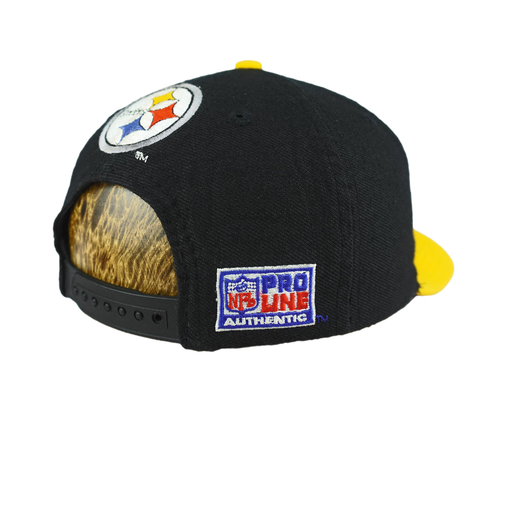 NFL (Apex One) - Pittsburgh Steelers Embroidered Snapback Hat 1990s OSFA Vintage Retro Football