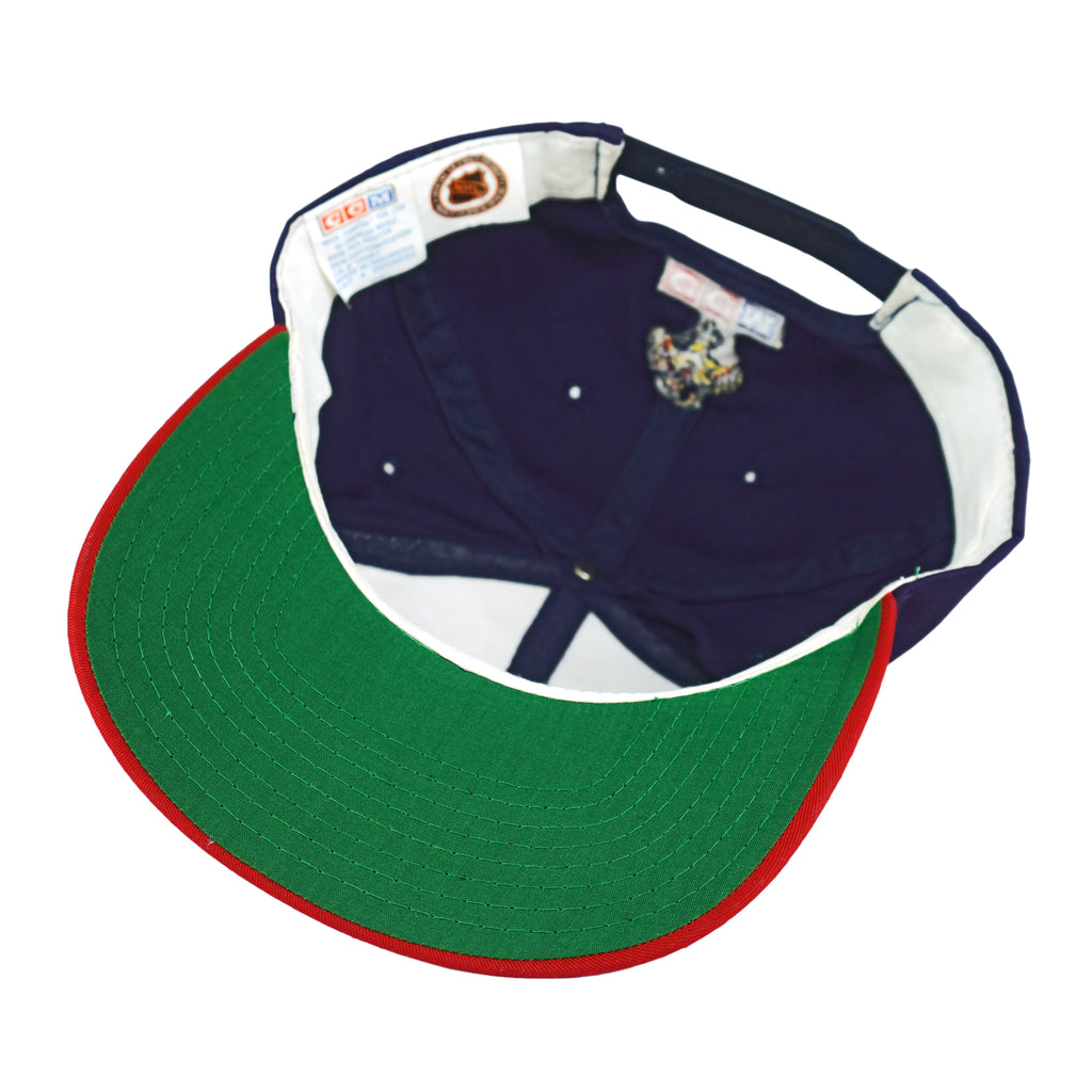NHL (CCM) - Florida Panthers Embroidered Snapback Hat 1990s OSFA Vintage Retro Hockey