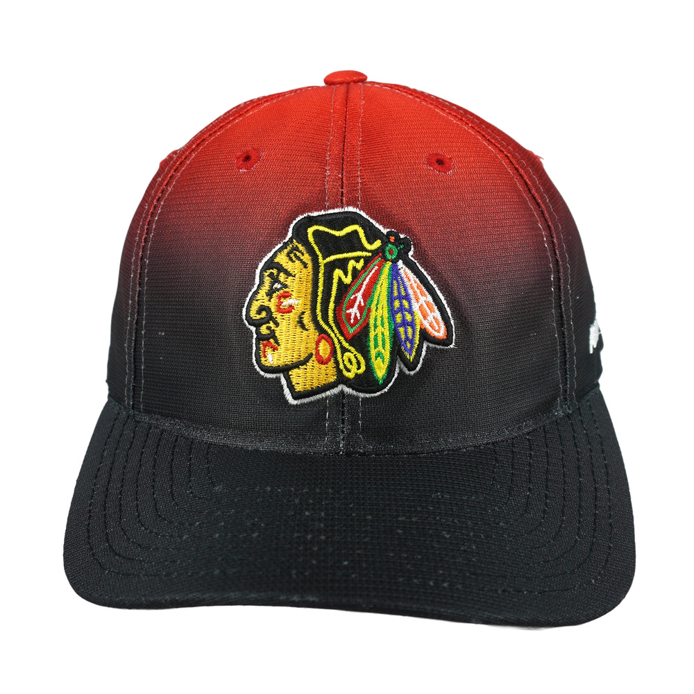 Puma - Chicago Blackhawks Big Logo Strapback Hat 1990s OSFA Vintage Retro Hockey