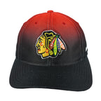 Puma - Chicago Blackhawks Big Logo Strapback Hat 1990s OSFA Vintage Retro Hockey