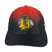 Puma - Chicago Blackhawks Big Logo Strapback Hat 1990s OSFA Vintage Retro Hockey