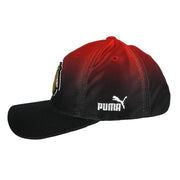 Puma - Chicago Blackhawks Big Logo Strapback Hat 1990s OSFA Vintage Retro Hockey