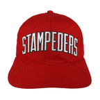 Starter (CFL) - Calgary Stampeders Spell-Out Snapback Hat 1990s OSFA Vintage Retro