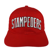Starter (CFL) - Calgary Stampeders Spell-Out Snapback Hat 1990s OSFA Vintage Retro