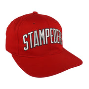 Starter (CFL) - Calgary Stampeders Spell-Out Snapback Hat 1990s OSFA Vintage Retro