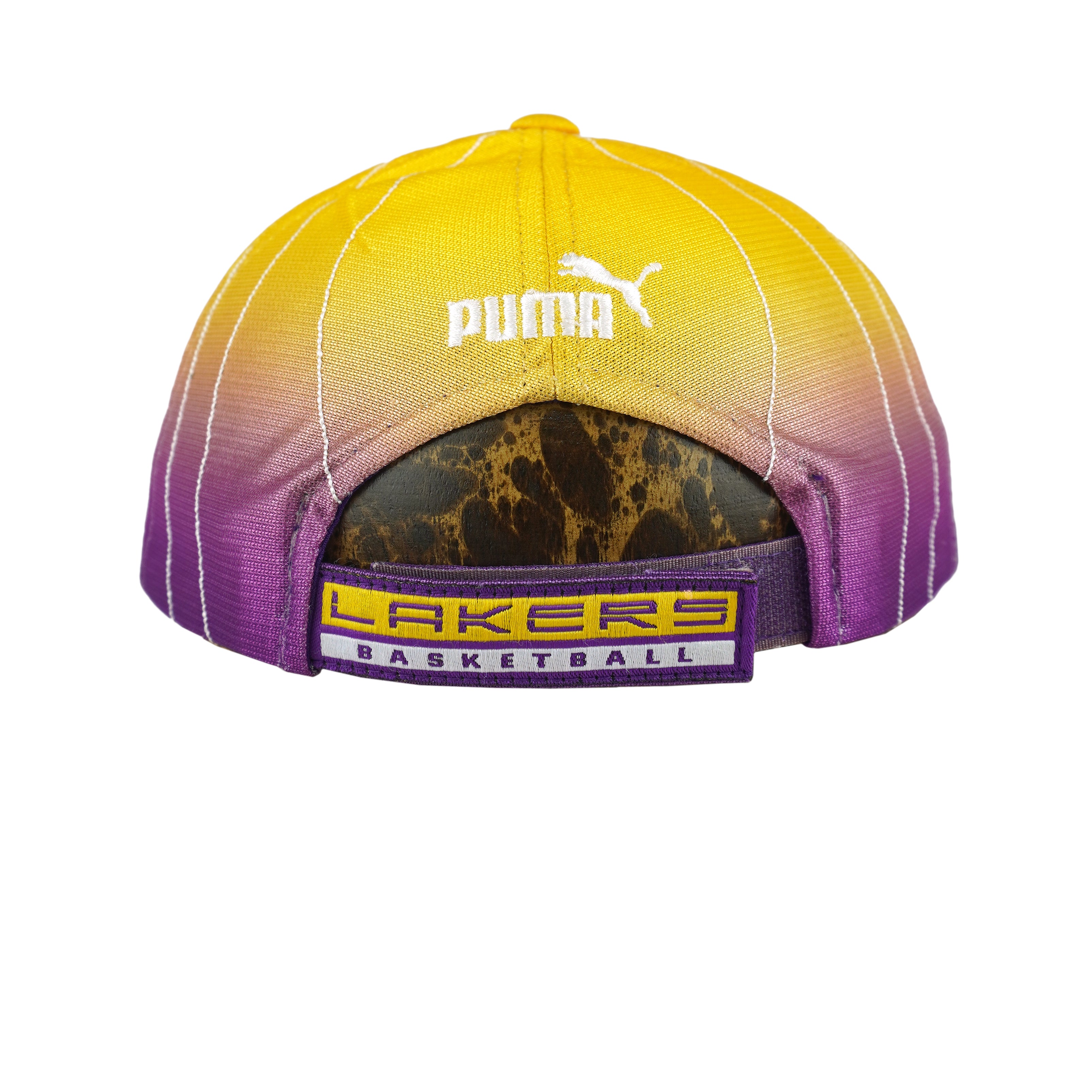 Puma - NBA Los Angeles Lakers Embroidered Strapback Hat 1990s OSFA Vintage Retro Basketball