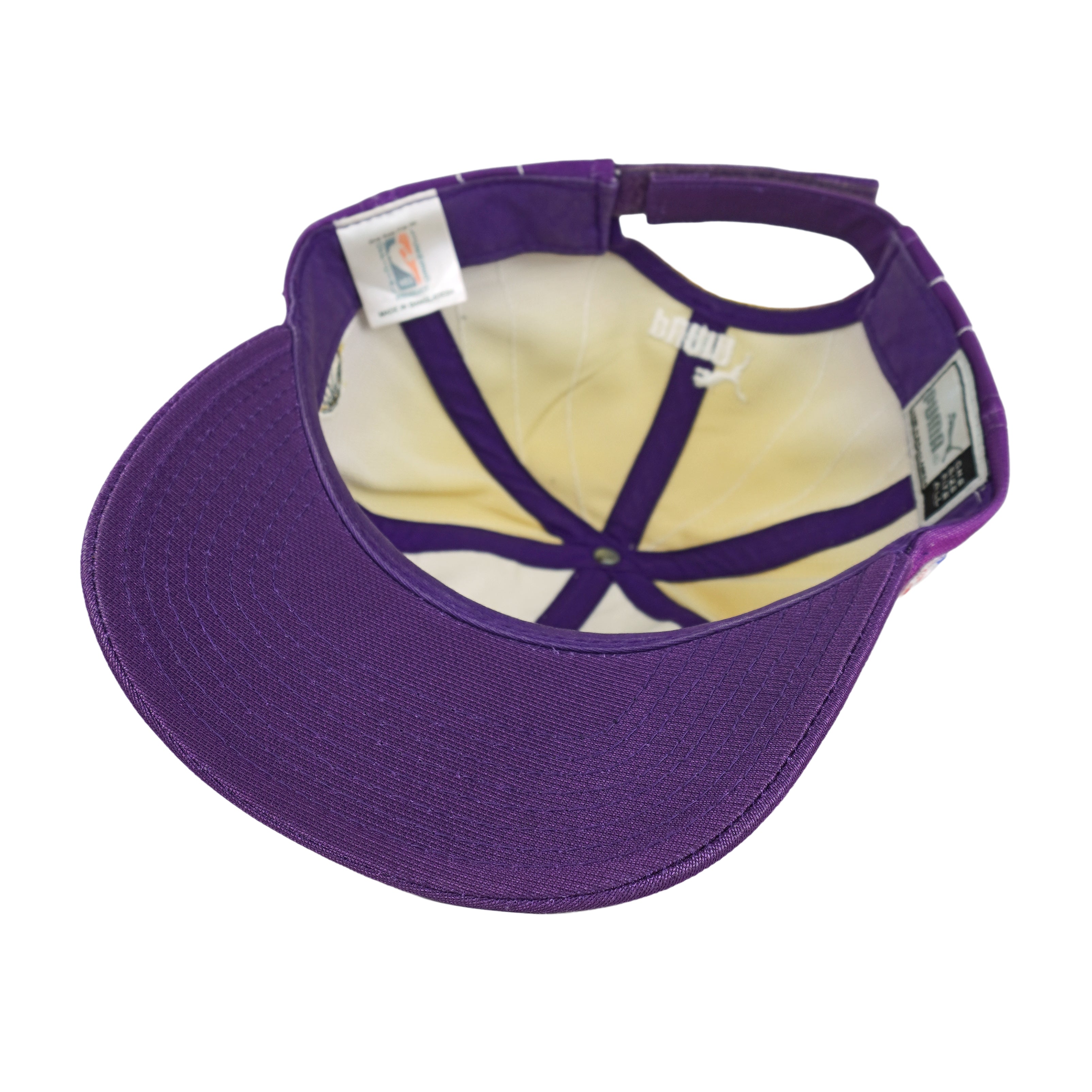 Puma - NBA Los Angeles Lakers Embroidered Strapback Hat 1990s OSFA Vintage Retro Basketball