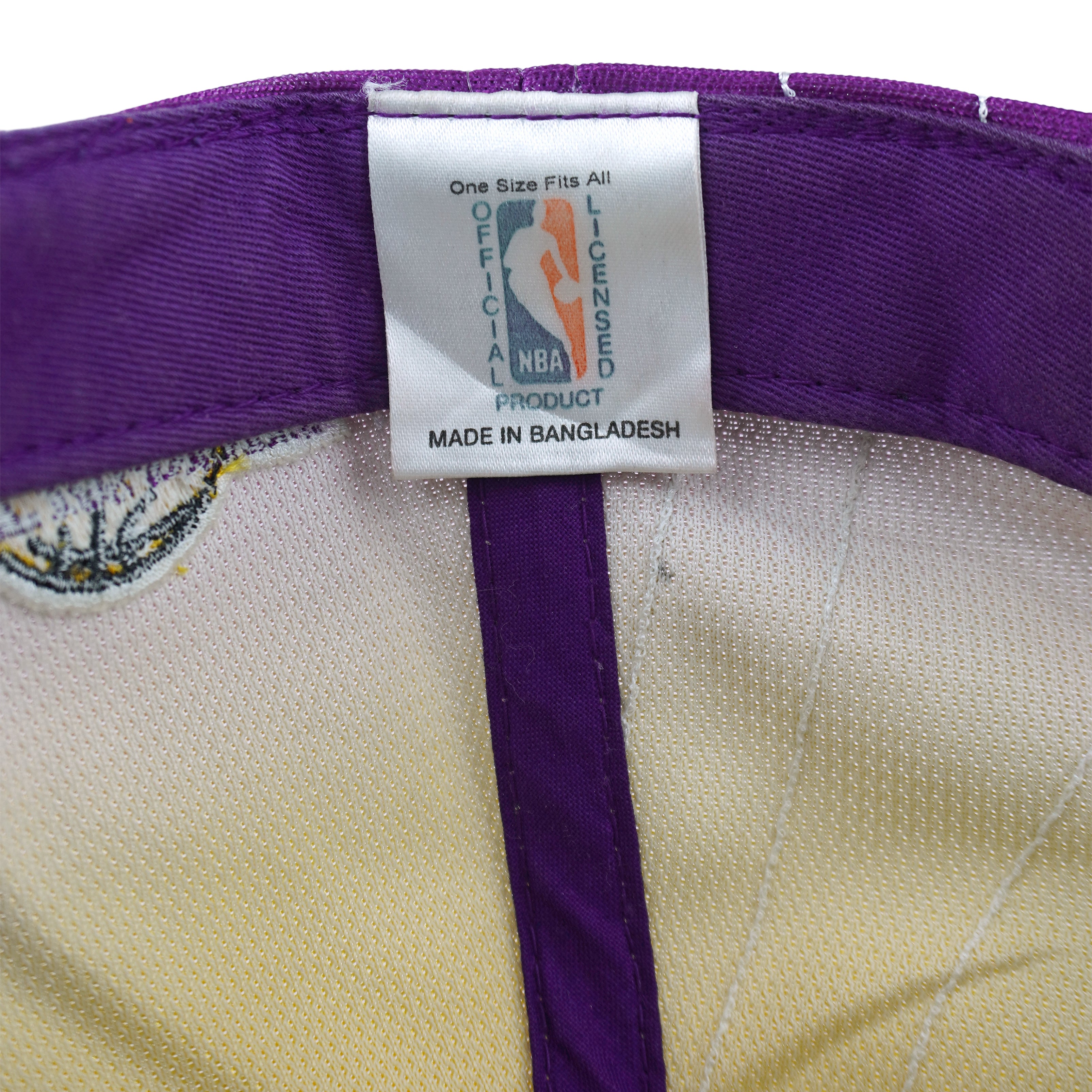 Puma - NBA Los Angeles Lakers Embroidered Strapback Hat 1990s OSFA Vintage Retro Basketball