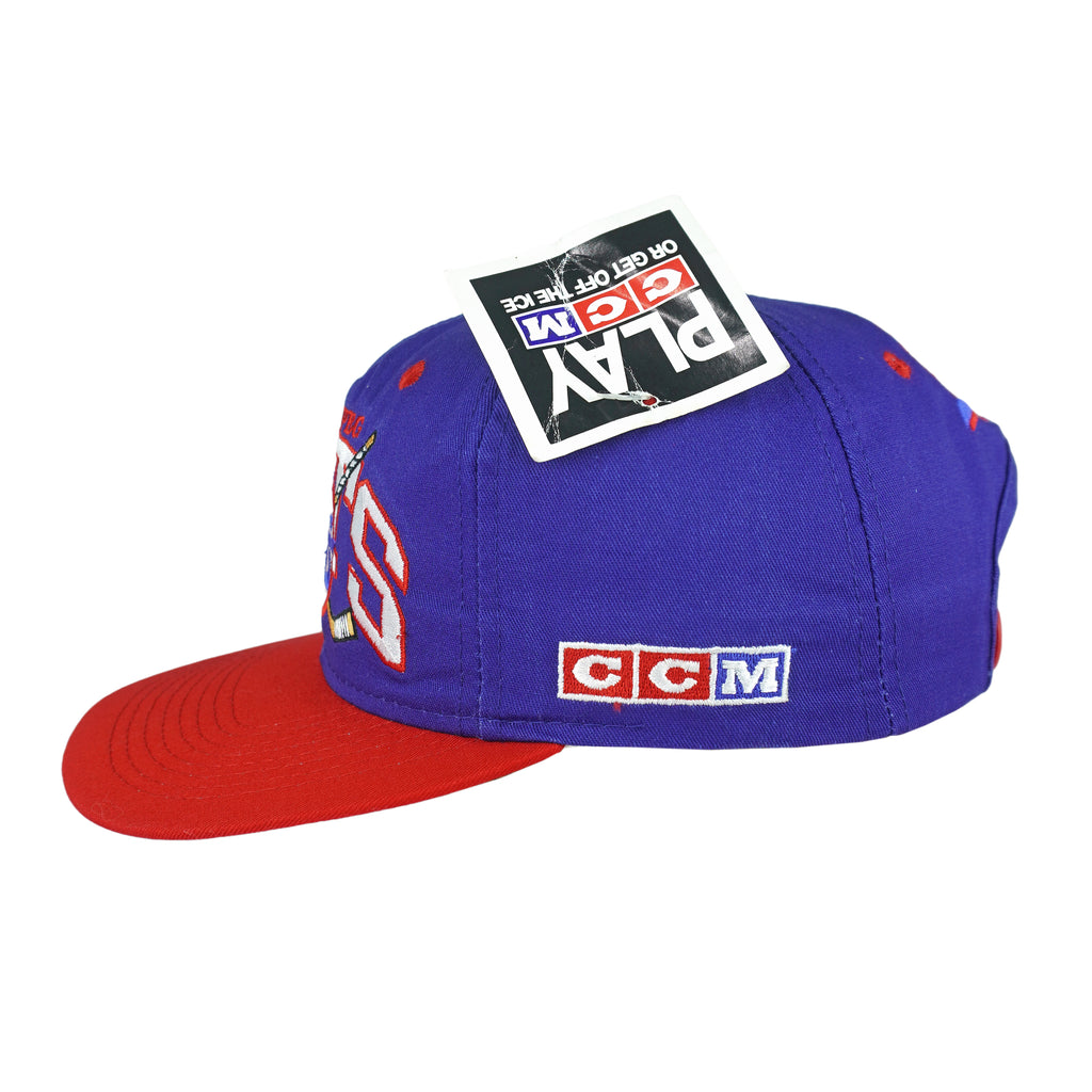 NHL (CCM) - Winnipeg Jets Deadstock Snapback Hat 1990s OSFA Vintage Retro Hockey