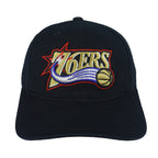 Reebok - Philadelphia 76ers Embroidered Strapback Hat 2000s OSFA Vintage Retro Basketball