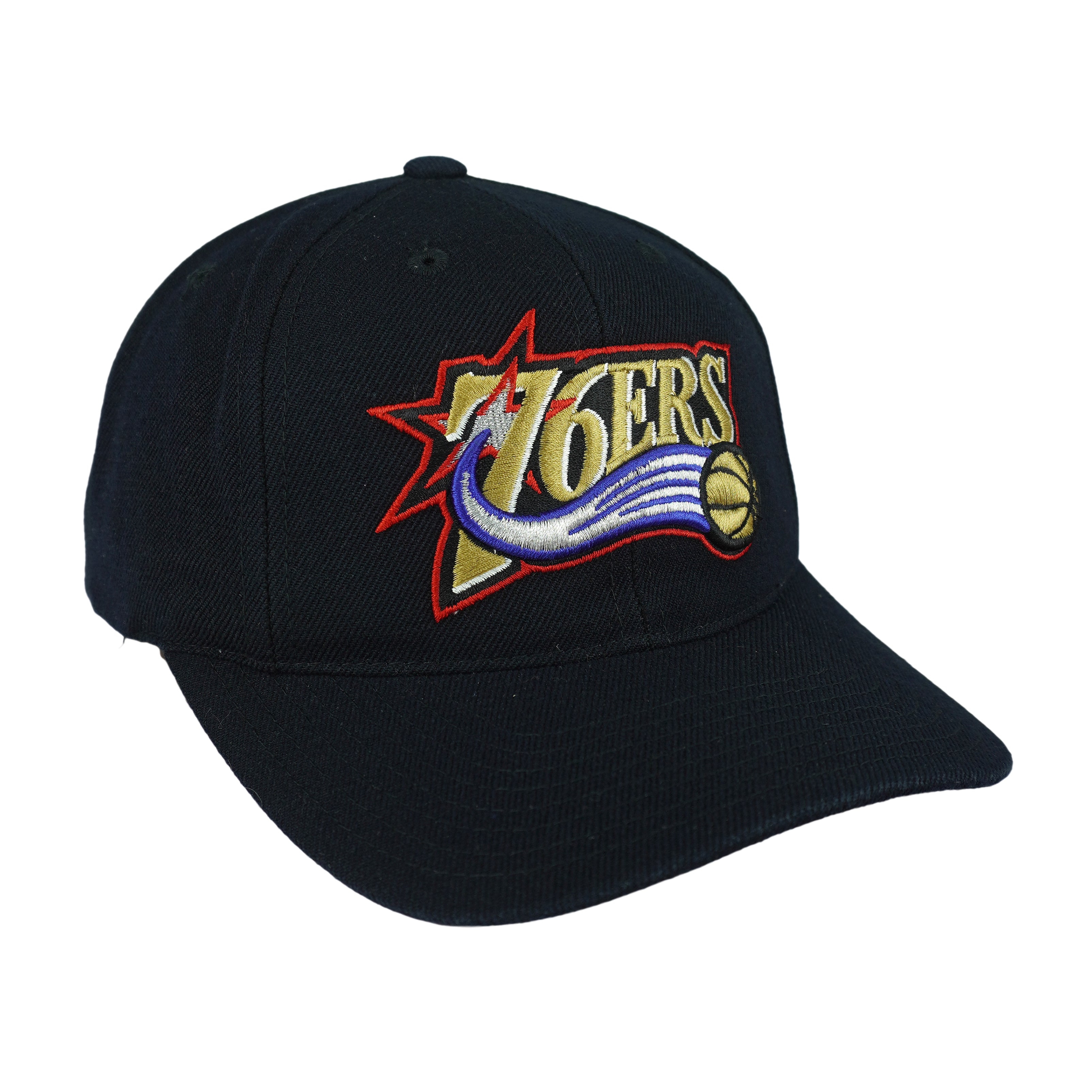 Reebok - Philadelphia 76ers Embroidered Strapback Hat 2000s OSFA Vintage Retro Basketball