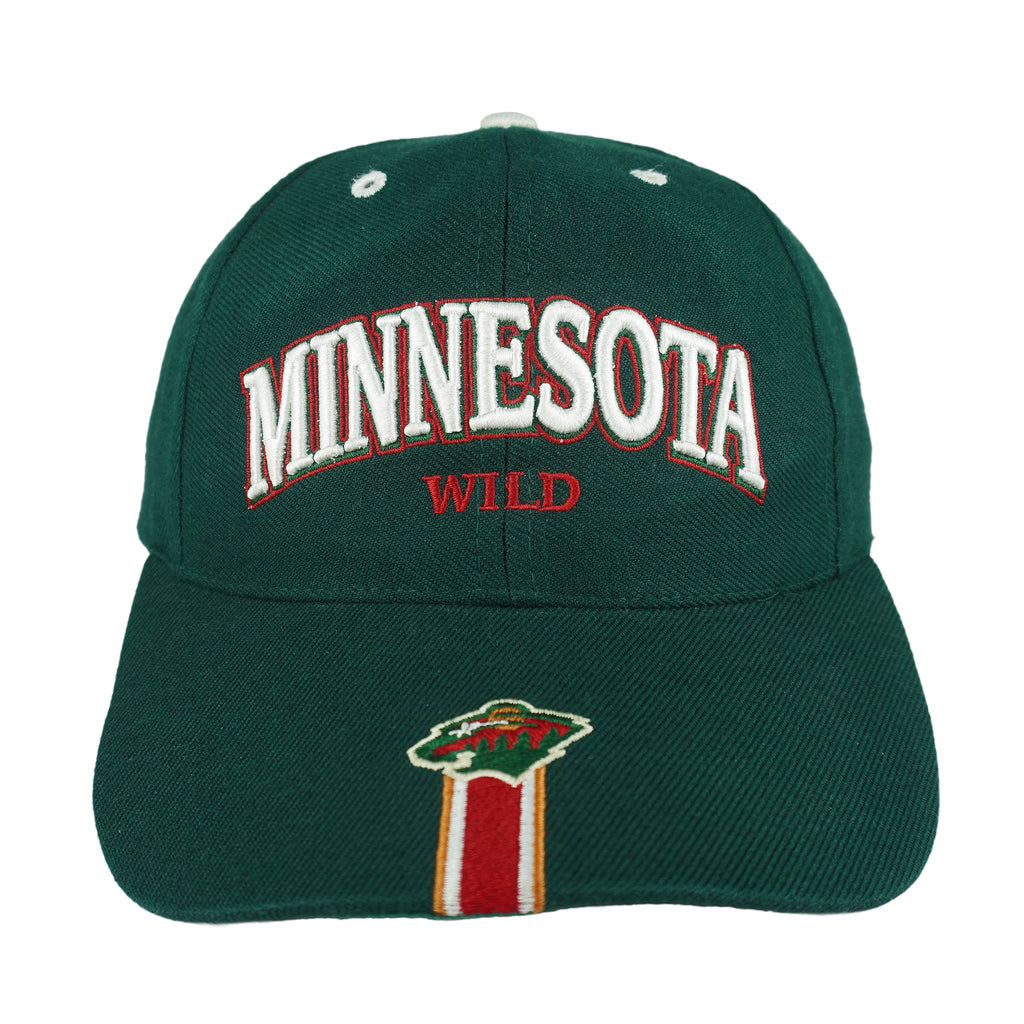 NHL (Twins) - Minnesota Wild Strapback Hat 1990s OSFA Vintage Retro Hockey