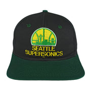 Vintage NBA (Competitor) - Seattle SuperSonics Snapback Hat 1990s OSFA in black and green